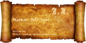 Nyakas Mínea névjegykártya